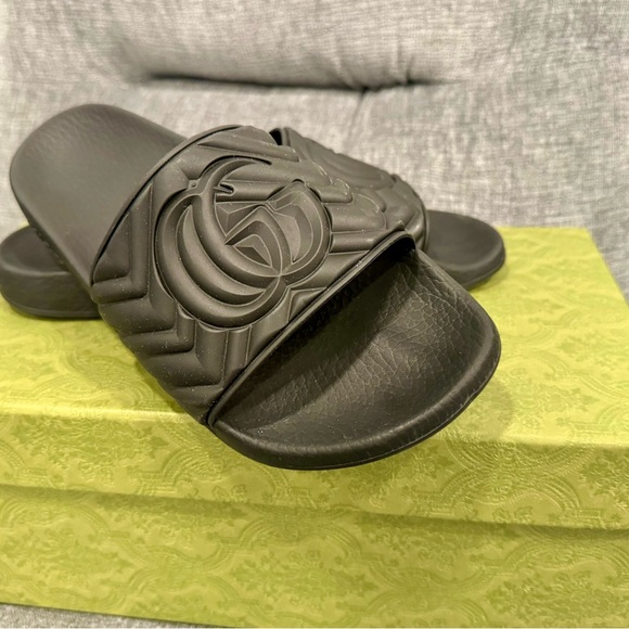 Gucci Other - Authentic Black Matelesse Men’s Gucci Slides